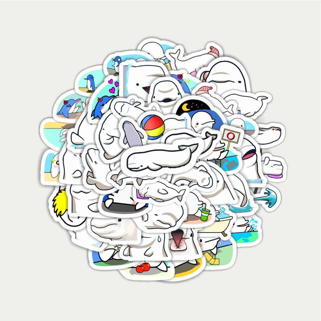 

Sticker Pack Sticker Hewan Beluga | Sticker TUMBLR | Stiker LAPTOP KOPER HELM