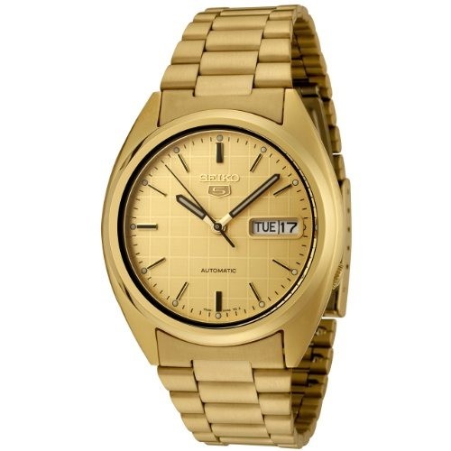 JAM TANGAN PRIA SEIKO 5 SNXL72 SNXL72K1 AUTOMATIC GOLD STAINLESS STRAP