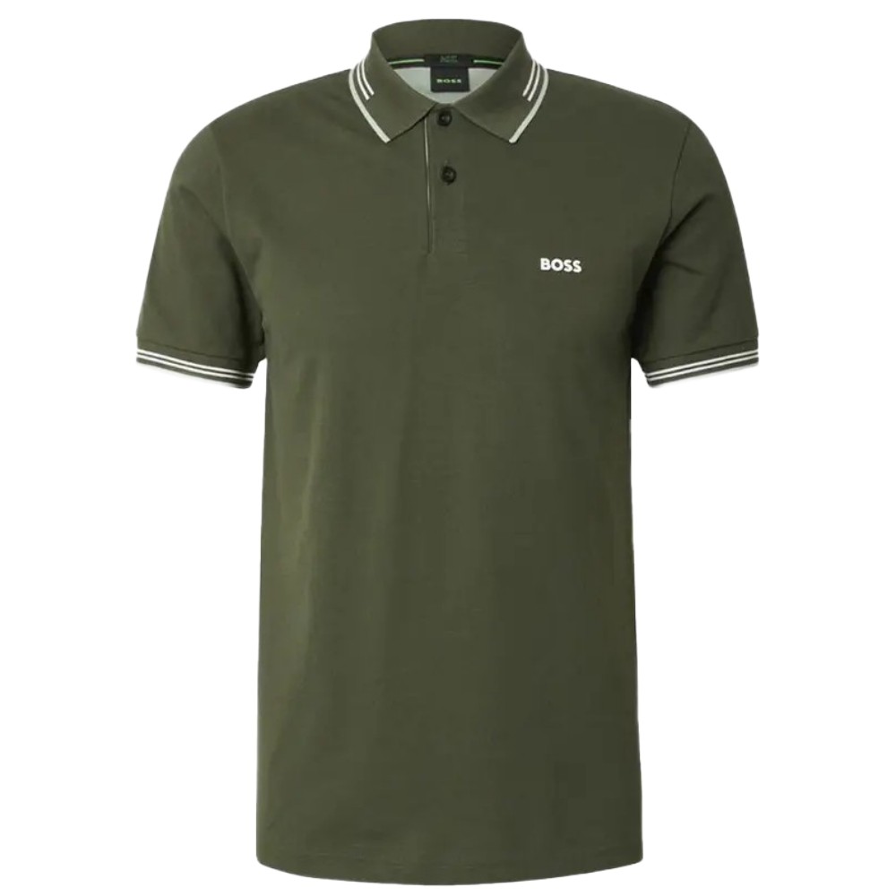 Paul Wit Green Polo / Kaos Polo Branded Original
