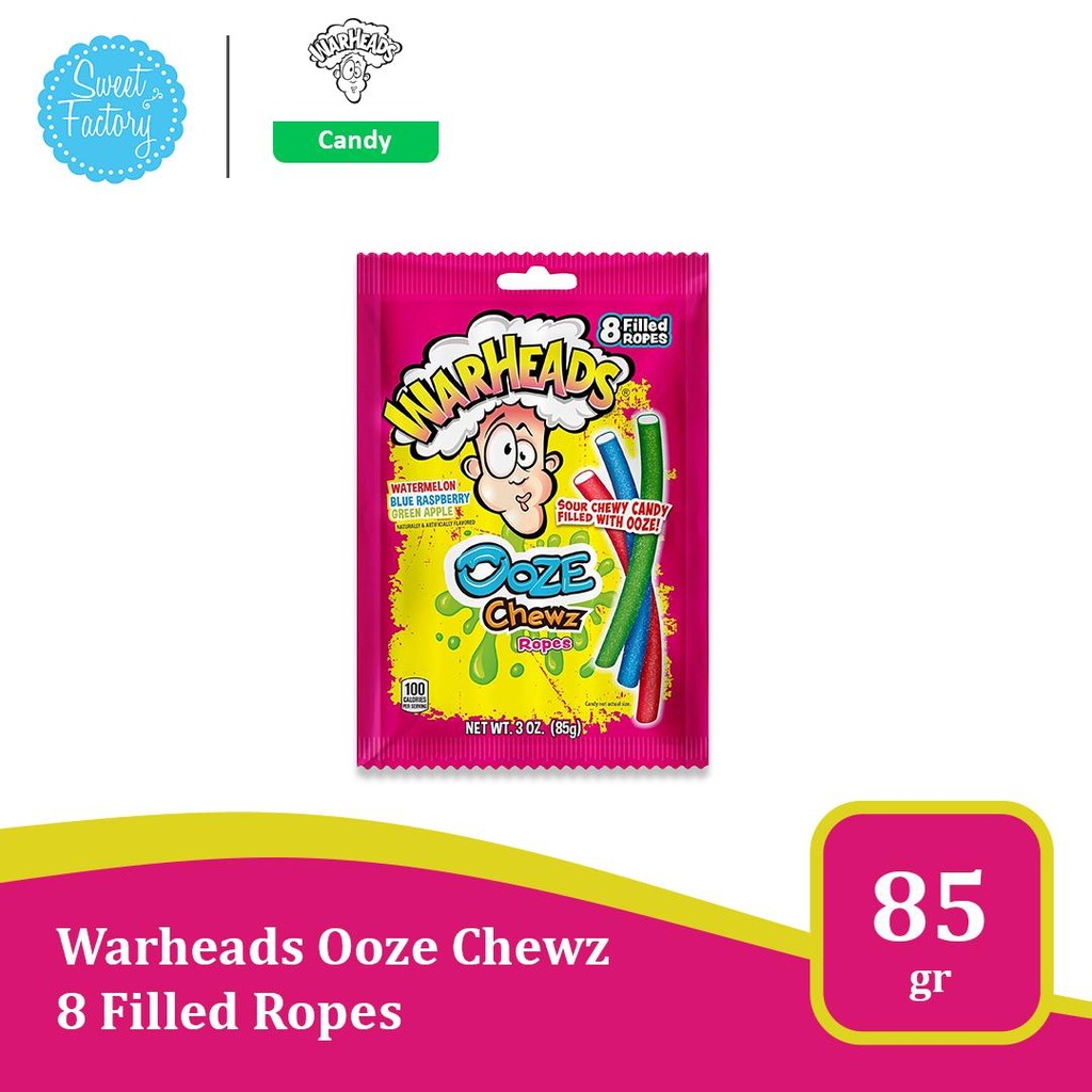 

Warheads Ooze Chewz Ropes - Permen Asam Isi 8 (3oz)