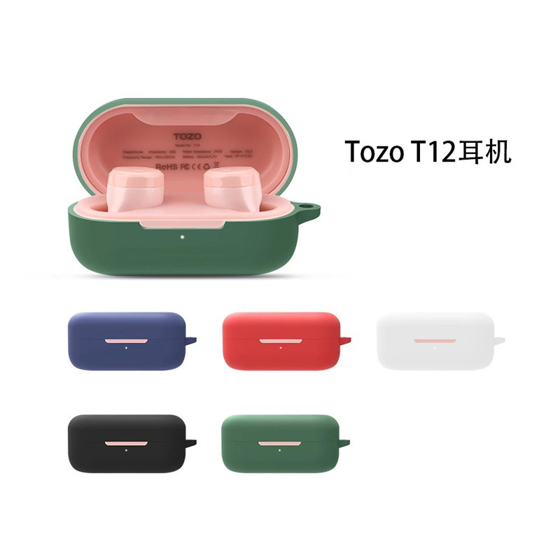 Untuk Tozo T12 Case Wireless Bluetooth Headset Charging Box Protector Cover Liquid Soft Silicone Cas