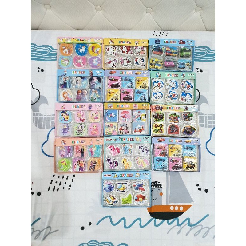 

(24pc) penghapus murah/hapusan karakter/stip fancy/OB KECIL