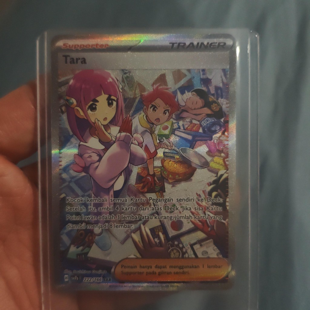 Kartu Pokemon TCG sv7s Trainer Supporter Tara SAR 222/166 Trading Card Game Bahasa Indonesia