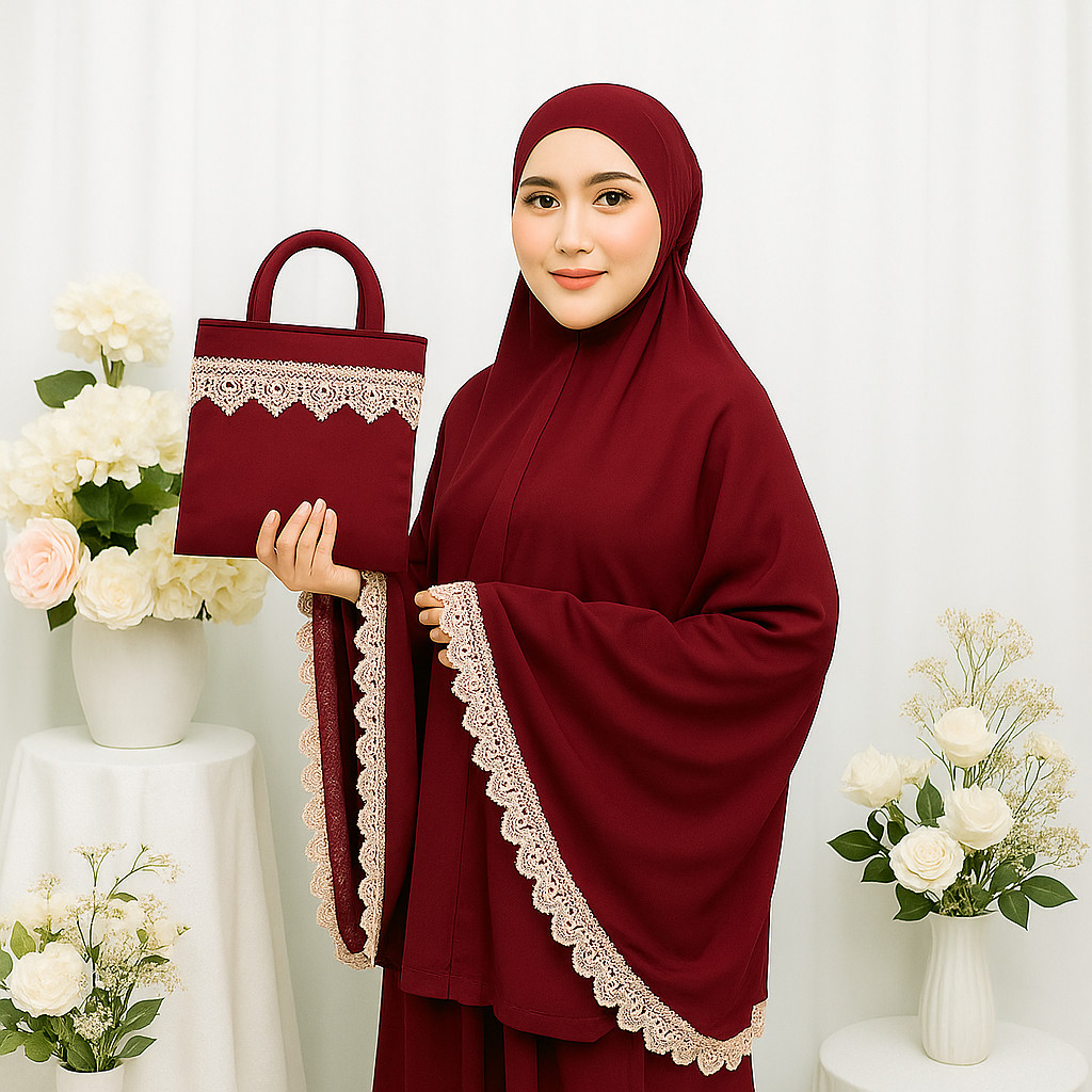 Mukena Mikro Premium Renda Emas 2in1 by Imtiaz Moslem