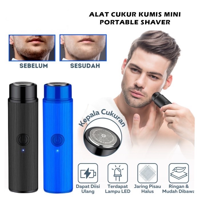 Pencukur Kumis Alat Cukur Kumis Portable Mini Shaver Cukuran Electric Elektrik Mini Rechargeable
