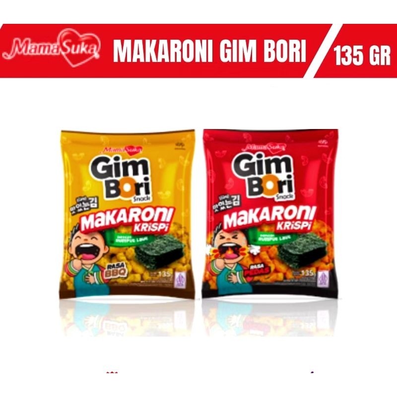 

mamasuka GIM BORI Makaroni crispy rasa SPICY / BBQ 135 gram - ARM