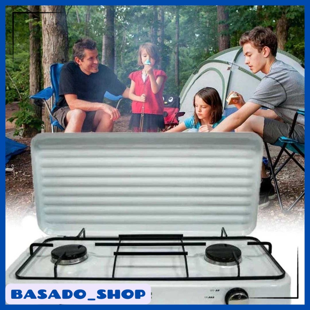 Kompor Gas Portable 2 Tungku Table Top Camping Stove - SGS-6002