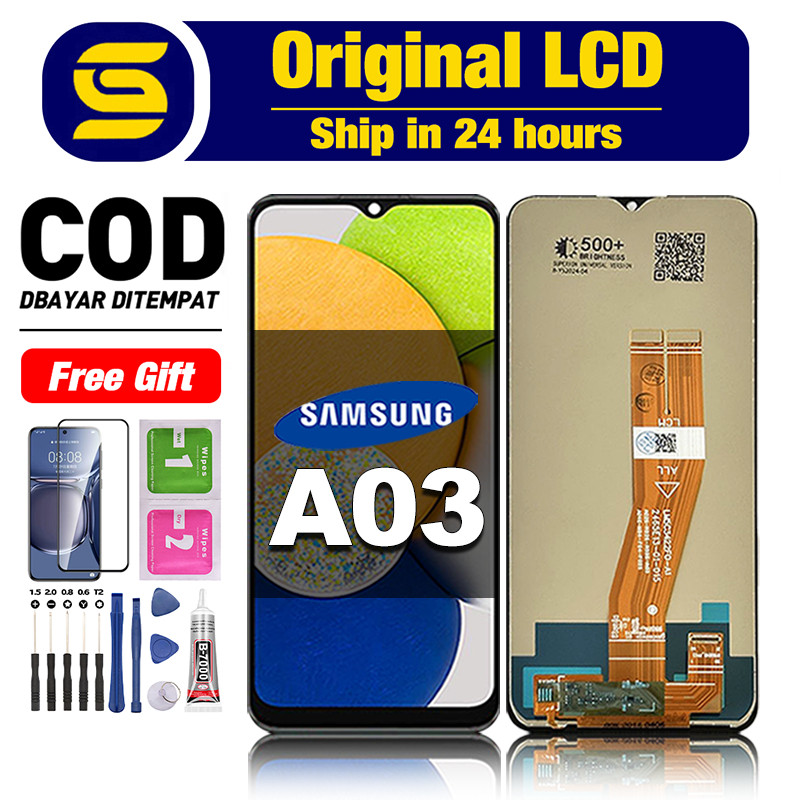 LCD SAMSUNG A03 Original Fullset ori asli hp Touchscreen For Glass Touch Screen Digitizer COD