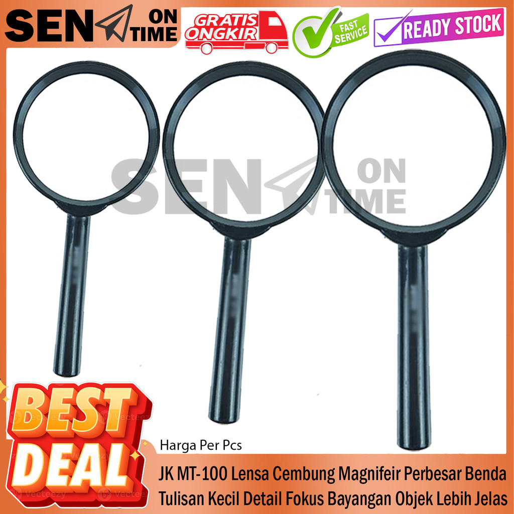 

JK MF 100 Kaca Pembesar Lensa Design Cembung Amati Benda Kecil Magnifier Magnifying Glass Kaca Glas Besar Alat Ringan Praktis Akurat Simple REE Ekonomis Laboratorium Deteksi Bakteri Belokkan Cahaya Ciptakan Bayangan Objek Akurasi