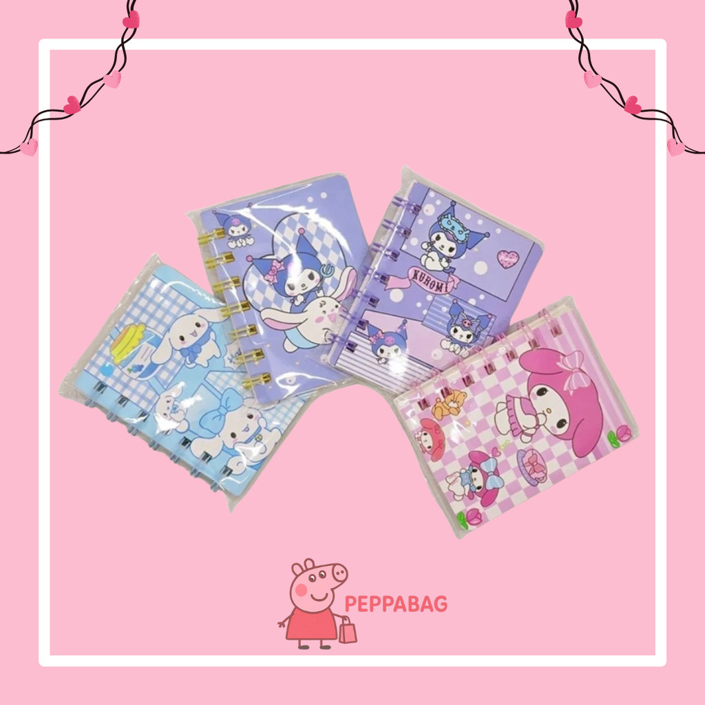 

Note book Ring Memo A7 Spiral notebook Mini Buku Tulis Labubu Sanrio Individual Packing - ES0504