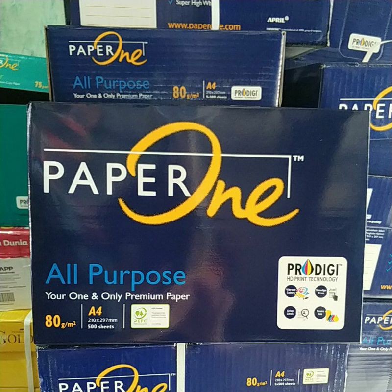 

KERTAS A4 80 GRAM PAPER ONE