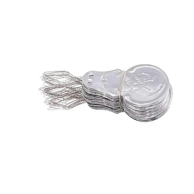 

50PCS Bow Wire Needle Threader Stitch Insertion Tool for Hand Machine Sewing DIY Tools Silver Tone Arts Sewing Accessories