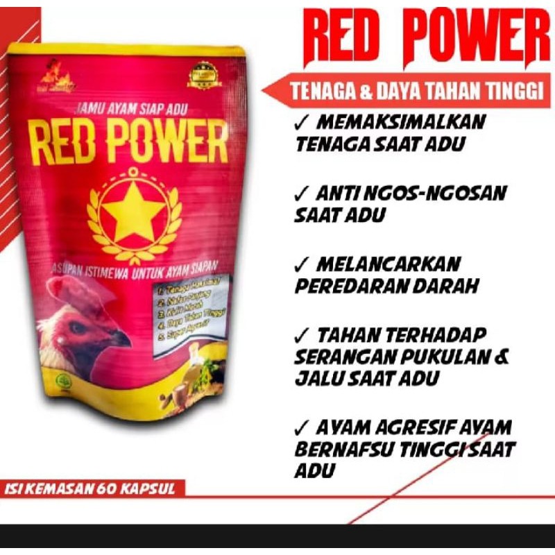 suplemen Ayam Aduan Lincah RED POWER VIP 200g Doping bangkok super agresif kualitas istimewa