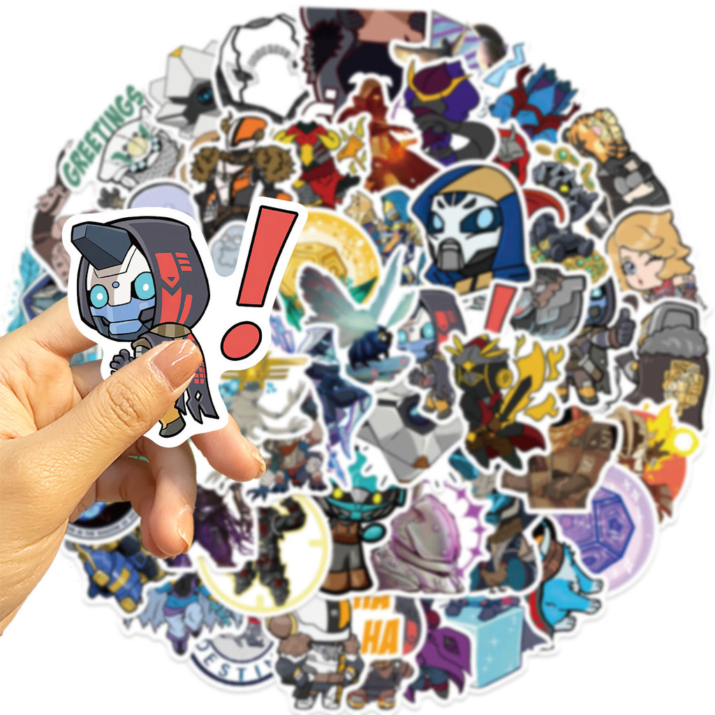 

50PCS Fun Cartoon Destiny 2 Graffiti Stickers Scrapbooking Collage Material Phone Cases Guitar Notebooks DIY Decorative