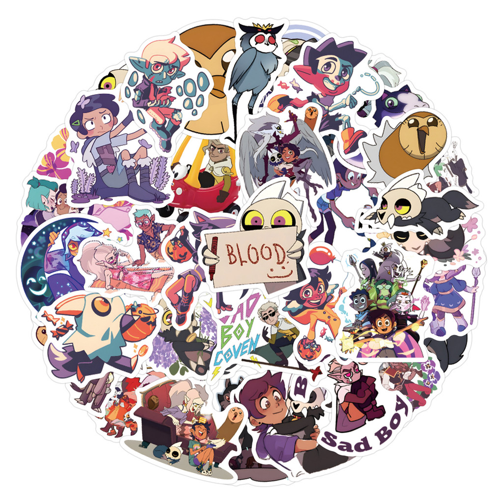 

10/55PCS Disney The Owl House Anime Graffiti Stickers Cute Cartoon Decal For Laptop Phone Guitar Skateboard Waterproof Sticker