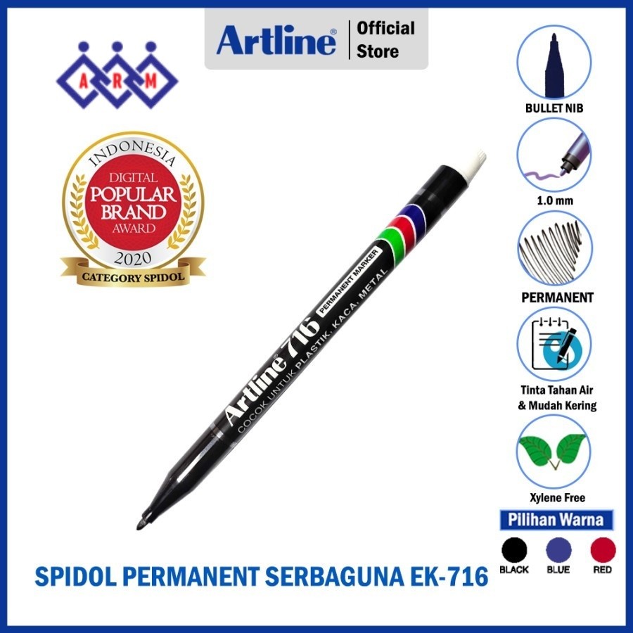 

SPIDOL ARTLINE PERMANENT MARKER EK-716 (1PCS) + Best Seller