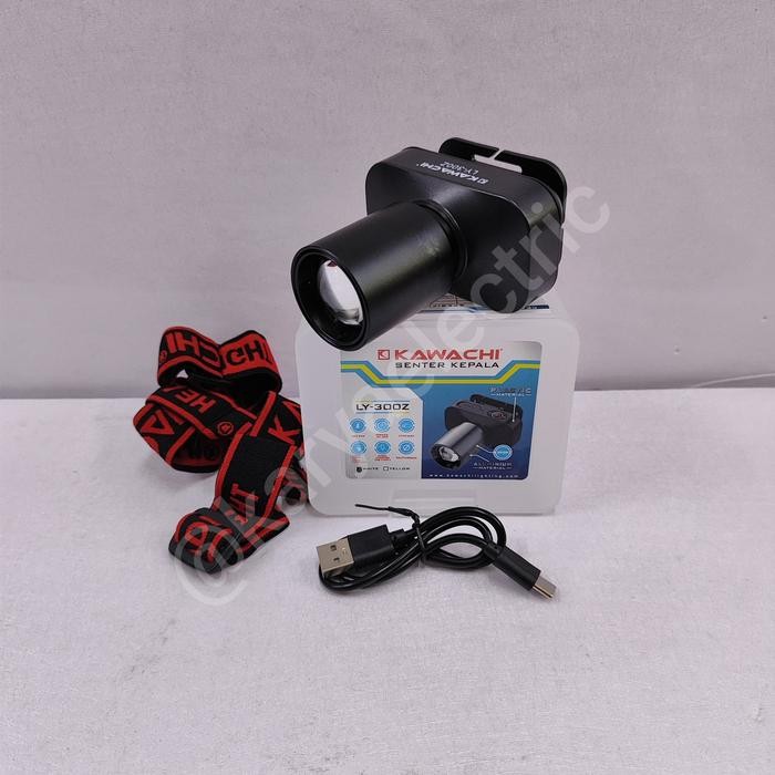 Senter Kepala Led Kawachi LY-300Z Senter Zoom Headlamp Charge 30watt