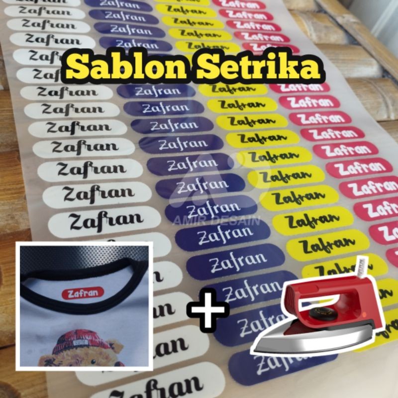 Sablon Setrika Nama / Sablon Setrika Baju / Sablon Baju