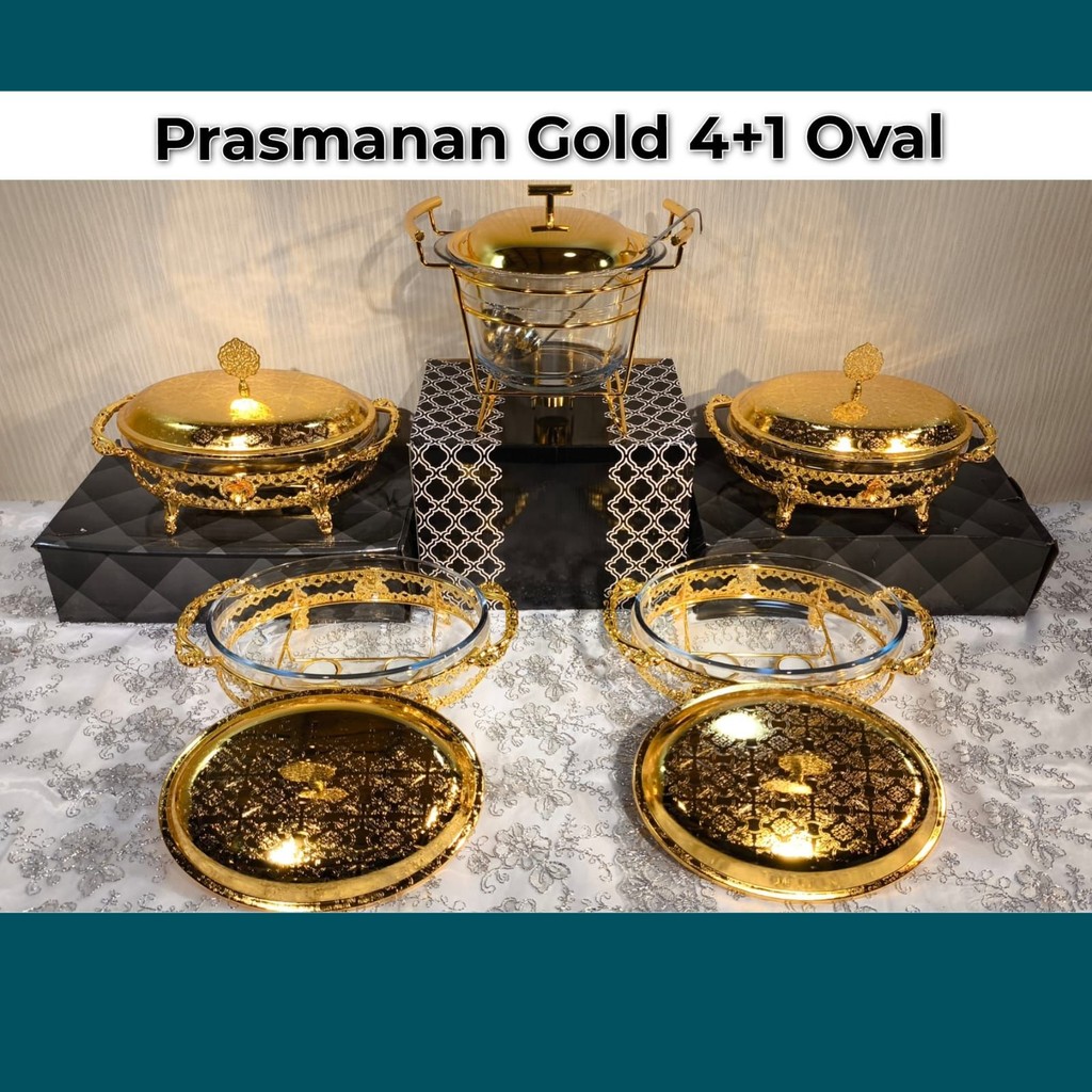 Prasmanan Stainless Gold King Mary Oval 4+1