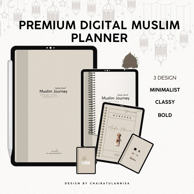 Premium Muslim Planner Undate /Planner desain aesthetic/Digital Planner/Ramadan Planner/Muslim Journ