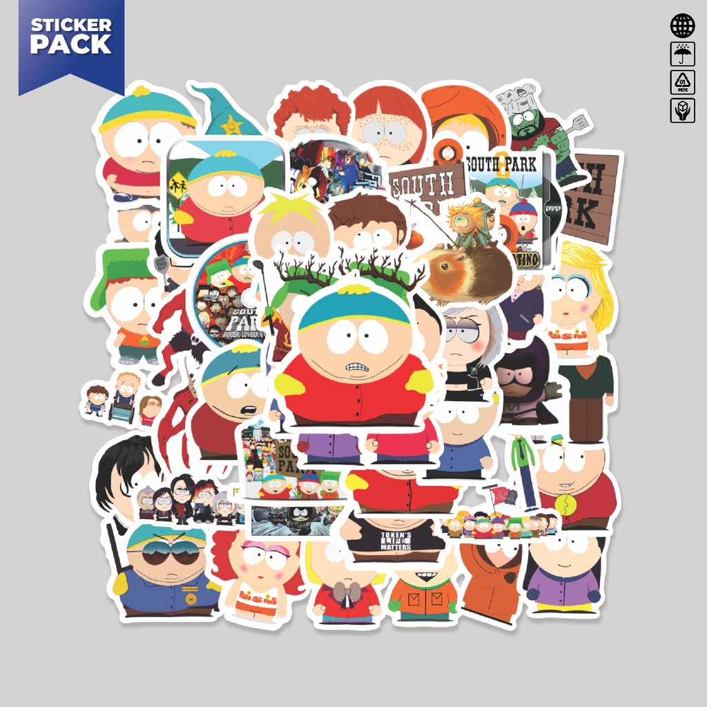 

[100PCS]Stiker Pack Sticker Kartun South Park Sticker Aesthetic Vinyl Anti Air Dekorasi Sticker Laptop Buku Journal Koper Helm Casing HP Gitar Helm Skateboard