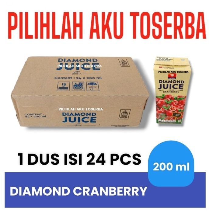 

DIAMOND JUICE CRANBERRY Jus Cranberry 200 ml - ( HARGA 1 DUS )