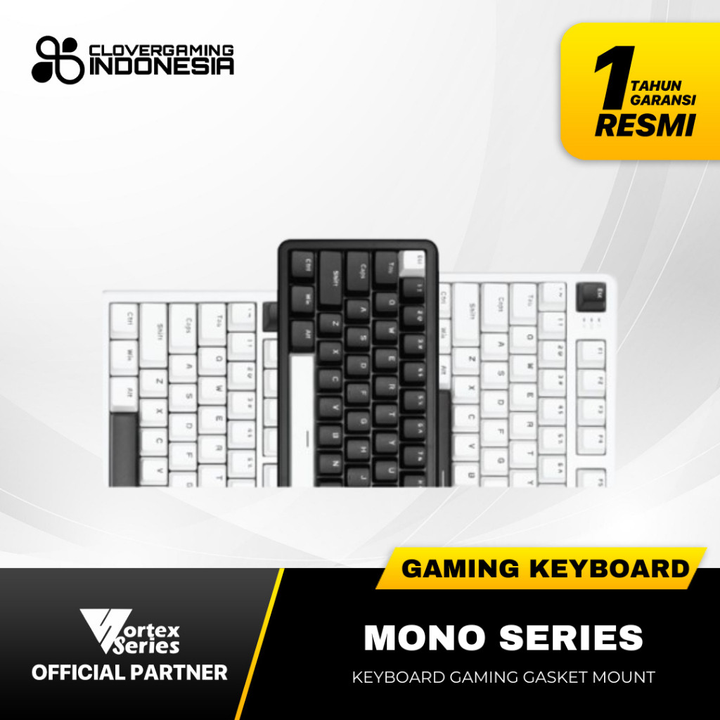 VortexSeries MONO SERIES Wired Mechanical Keyboard Gasket Mount Hotswappable 5 Pin Switch NKRO Vorte