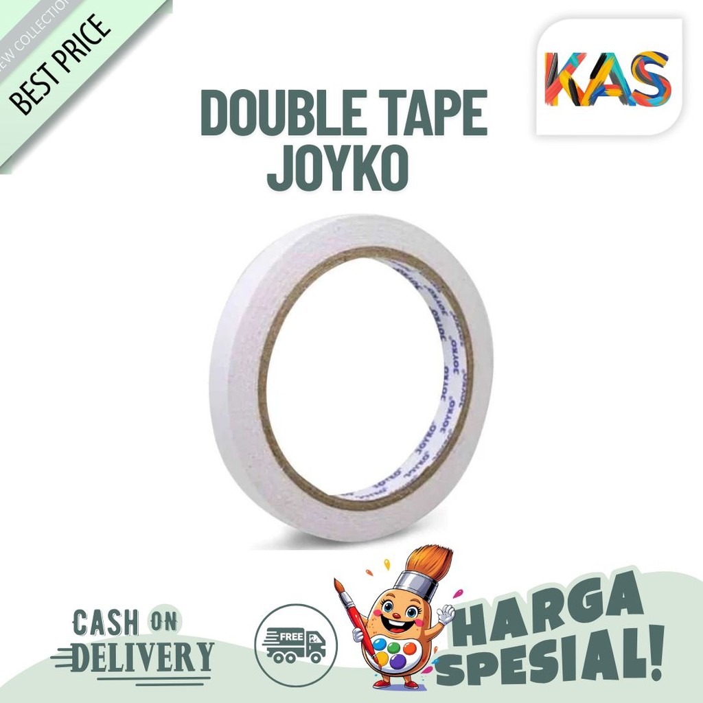 

Double Tape Joyko 1/2 Inch 12mm X 15 Yard Double Sided -2 Sisi