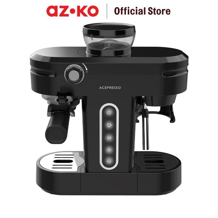 AZKO Acepresso Coffee Maker Espresso Dengan Grinder - Hitam