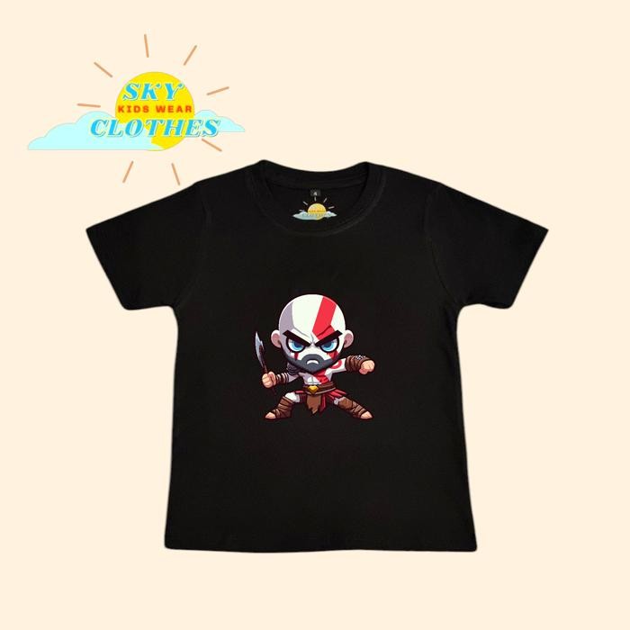 Kaos Anak Kratos God Of War Kaos Kratos Tshirt God Of War Kratos - 1-2 tahun, Hitam
