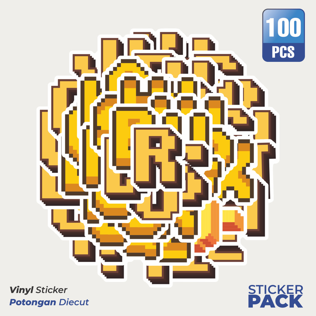 

Stiker Vinyl Stiker Alphabet Pixel [ABJAD] Waterproof Aesthetic- Untuk Laptop, Motor, dan Helm - Paper Stationery Pack