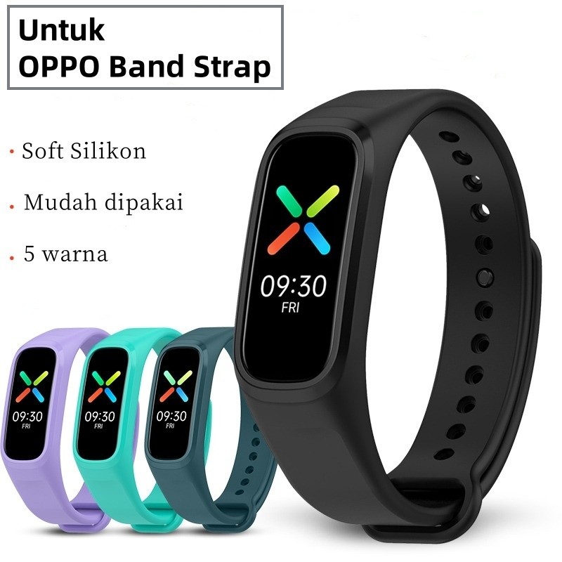 Silicone Strap for Oppo Band Silikon Tali Pengganti Smart Watch Jam Oppo Band Bahan Silikon Warna