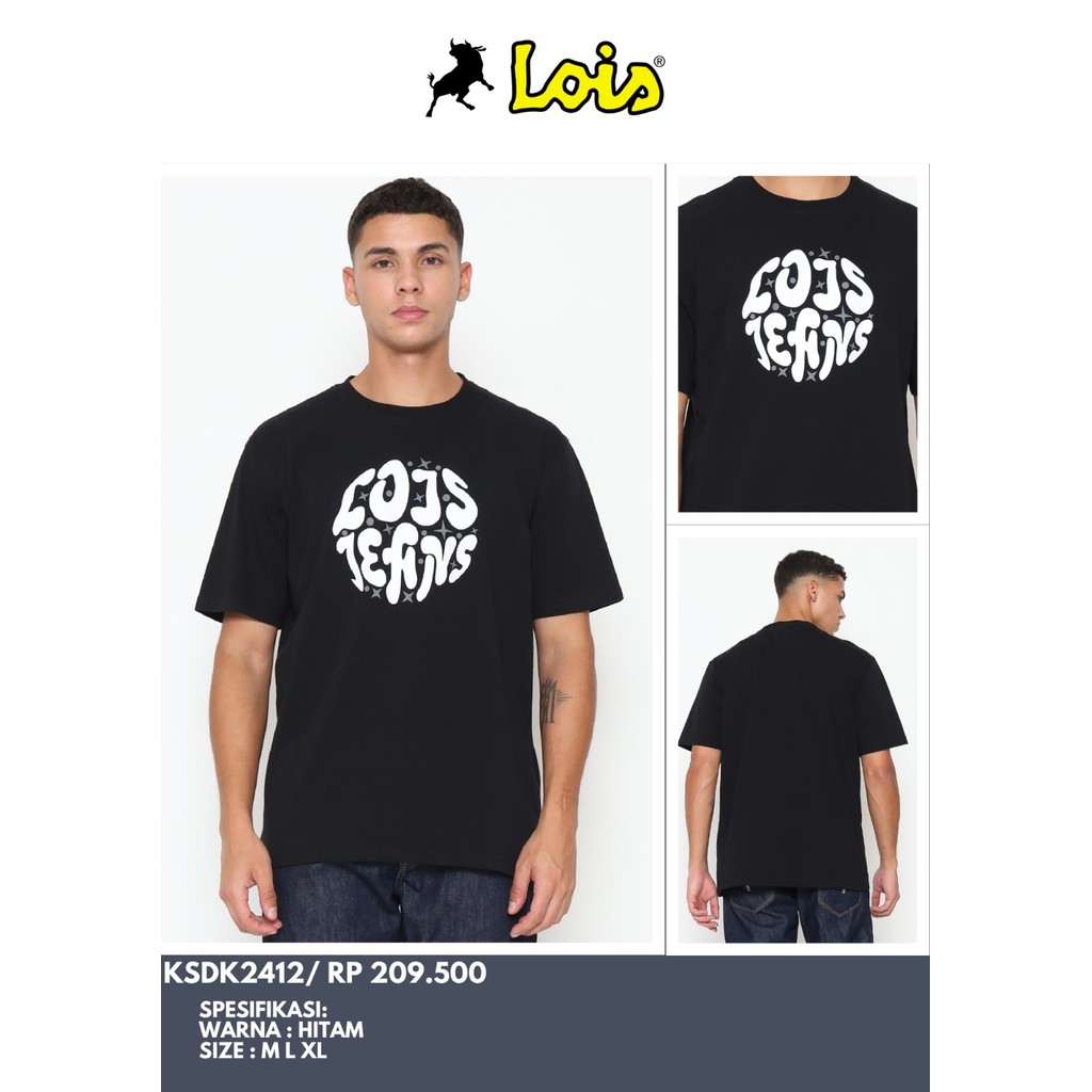 Kaos Lois Hitam Original KSDK2412