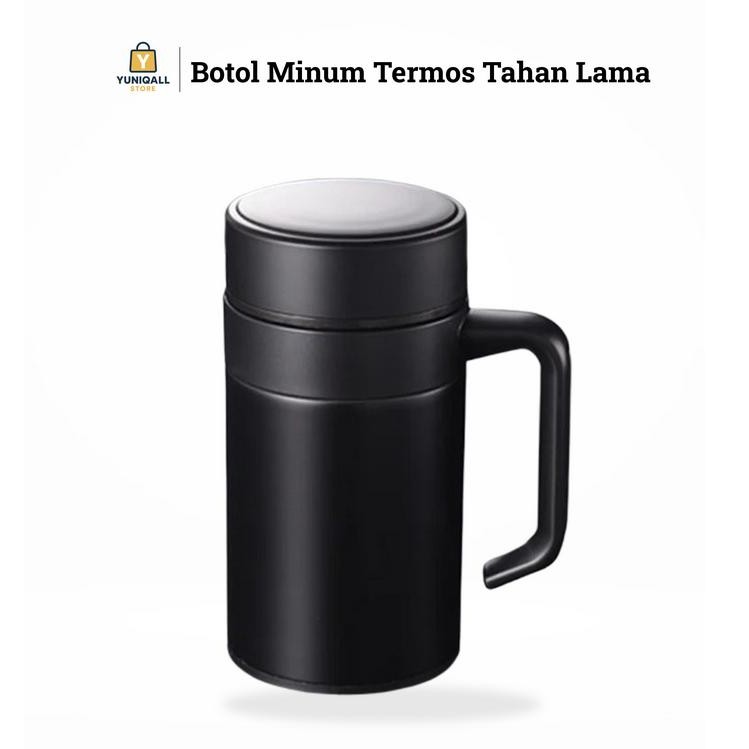 YUNIQALL Botol Minum Termos Tahan Air Panas Dingin Stainless Steel 400ml GIQUA Tumbler Air Minum - B