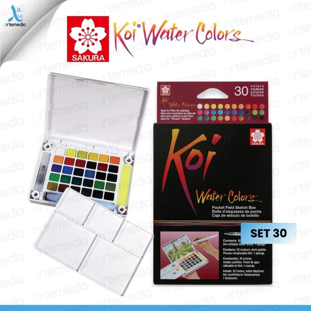 

Sakura Koi Watercolor 30 Pocket Field Sketch Box Set Cat Air