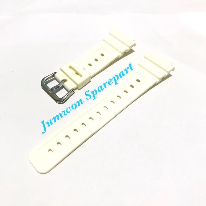 TALI STRAP RUBBER KARET JAM CASIO G-SHOCK DW6900 DW-6900 - Putih