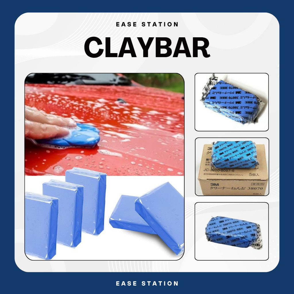 CLAYBAR 3M 3N ORIGINAL PEMBERSIH CAT MOBIL KUSAM KACA SEMIR WAX AUTODETAILING