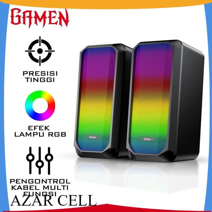 Speaker GAMEN GS1 GS6 GS8 GS10 Speaker Gaming Sound With RGB Excellent Bass