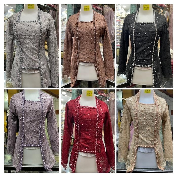 

Kebaya Kutubaru BROKLAT Mutiara - Kulit, M