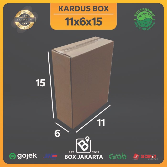 

KARDUS BOX uk 11x6x15 CM Kotak Packaging Corrugated SHEET POLOS