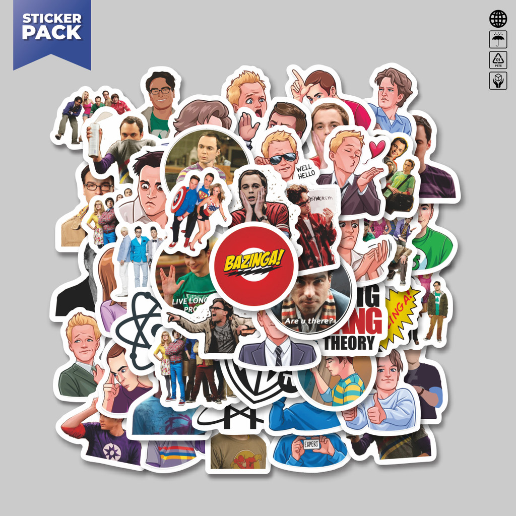

[100PCS]Stiker Pack Stiker The Big Bang Theory Aesthetic Vinyl Anti Air Dekorasi Sticker Laptop Buku Journal Koper Helm Casing HP Gitar Helm Skateboard