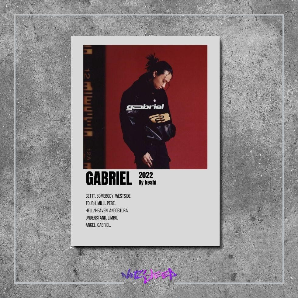 Poster Kayu Poster Tanpa bingkai kayu Cover Album Musik  Gabriel  keshi like earth posters Hiasan Di