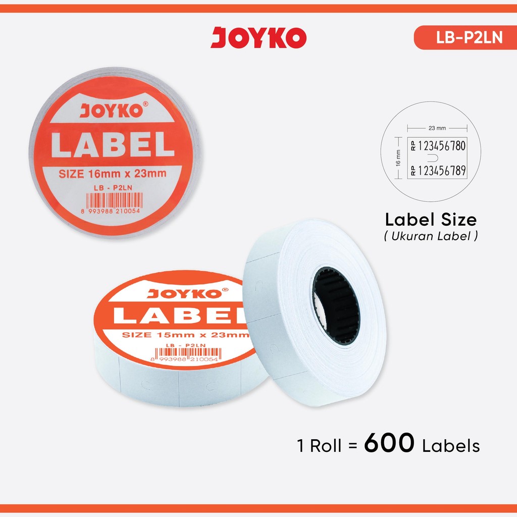 

JOYKO Price Label Harga 1 Slop LB-P2LN Isi 10 Pcs
