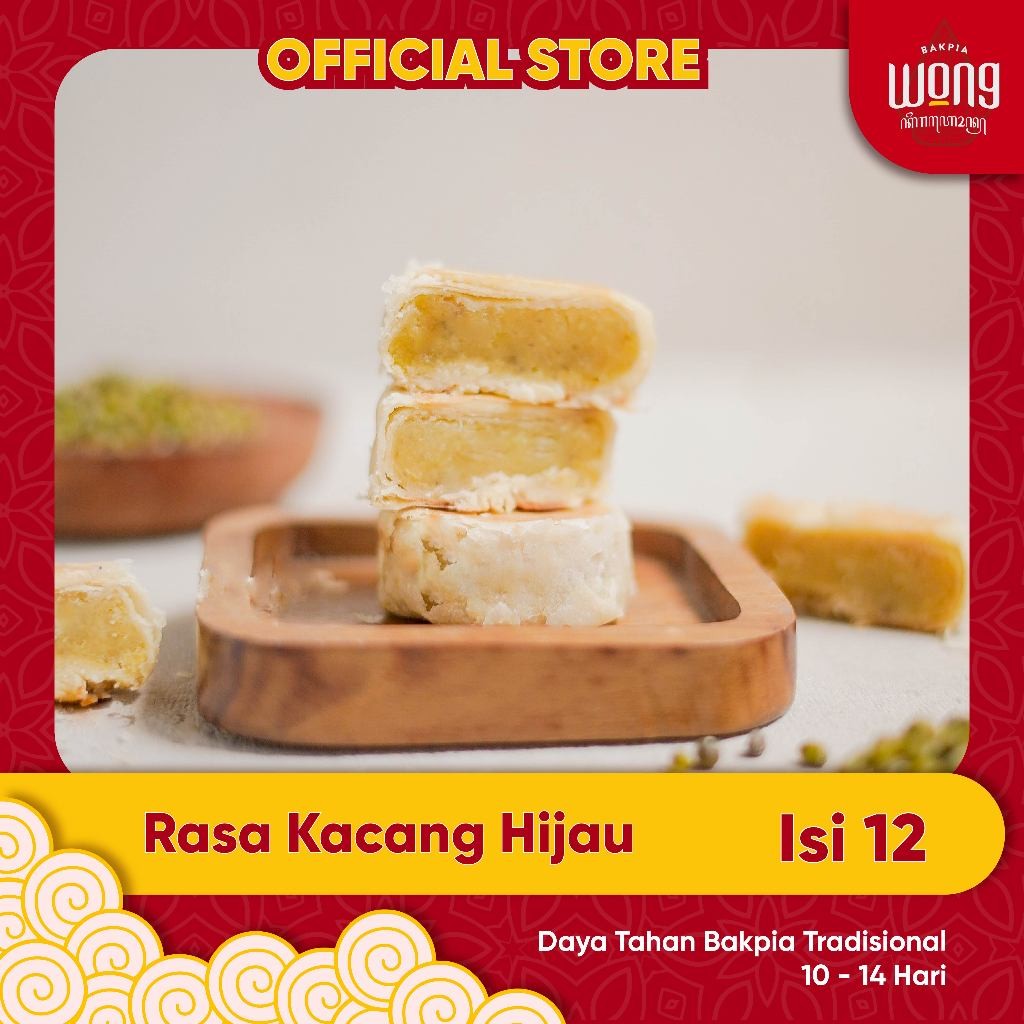 

Bakpia Wong Keraton - Bakpia Reguler Kacang Ijo Isi 12