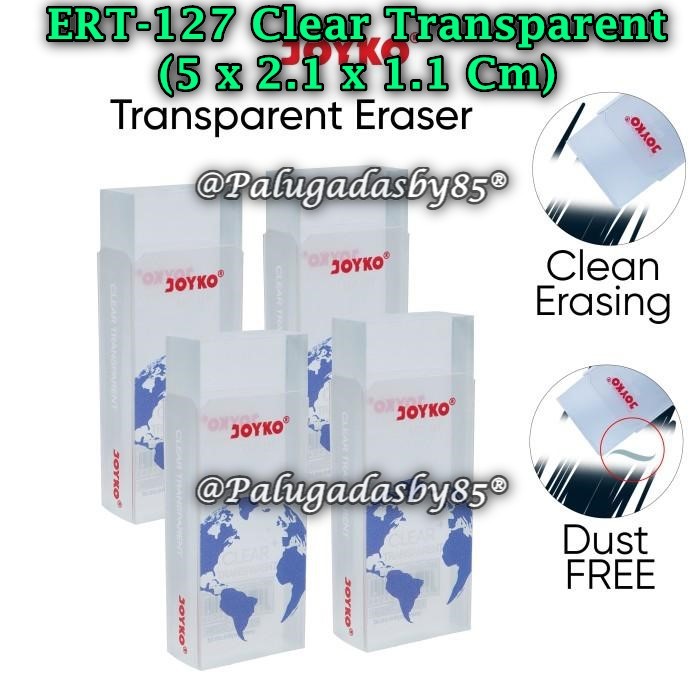 

(1 Biji) GROSIR Penghapus JOYKO ERT-127 Clear Transparent / Transparan Eraser Joyko ERT-127 (1 Biji)