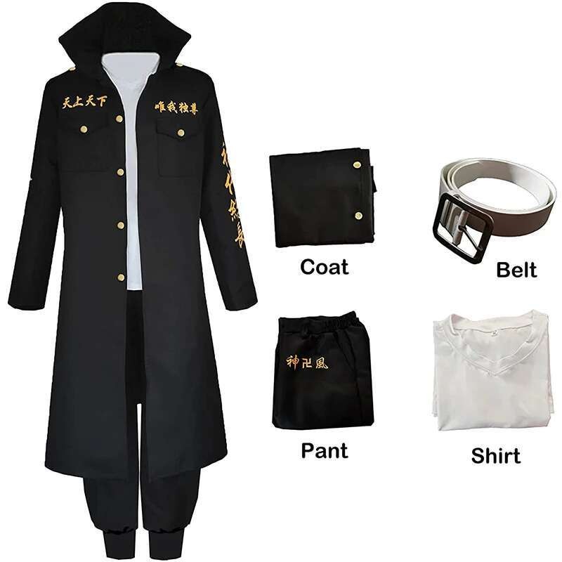 Mikey Cosplay Costume Anime Tokyo Revengers Manjiro Sano Cosplay Wig Mikey Japanese Kimono Cardigan 