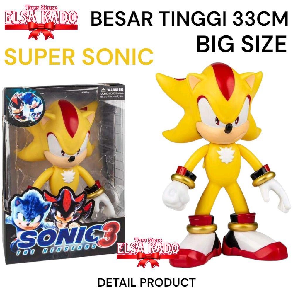 Action Figure Sonic The Hedgehog Jumbo 33cm Super Sonic Super Shadow
