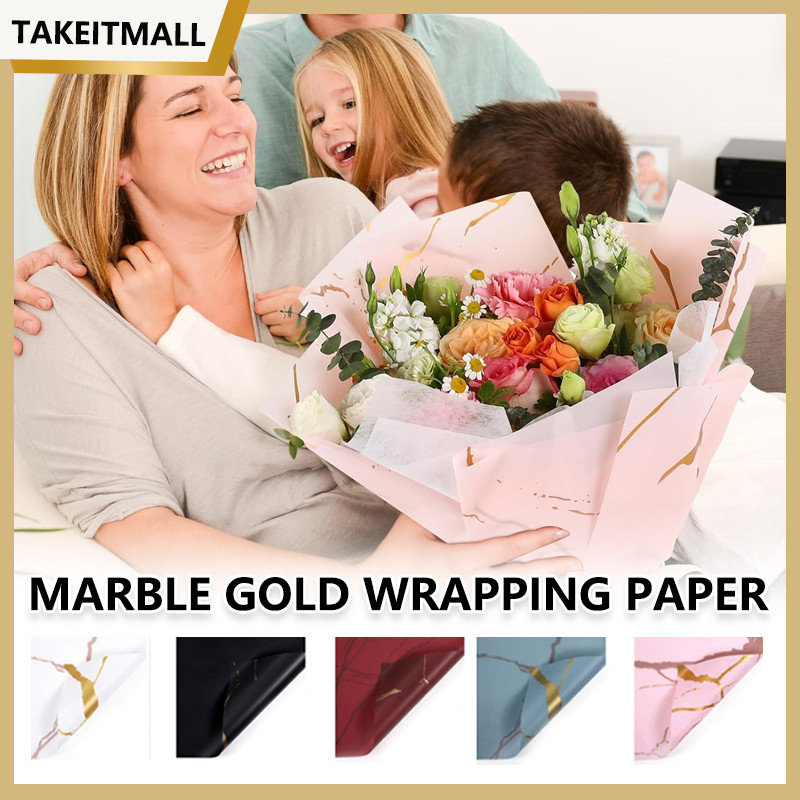 

KERTAS BUKET BUNGA CELLOPHANE MOTIF MARBLE/ MARBLE GOLD LINE CELLOPHANE WATERPROOF KERTAS BUKET BUNGA
