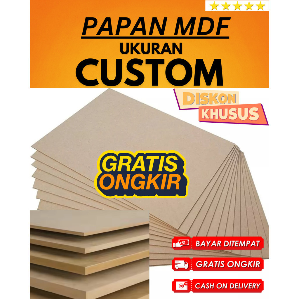 CUSTOM POTONG MDF BOARD 5MM / PAPAN MDF 5 MM / A S