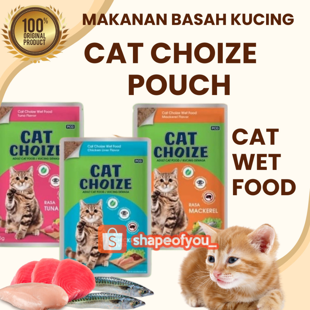 mareki Cat Choize Pouch Makanan Kucing Basah Catchoize Wet Food Cat Choice saset